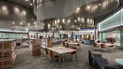 Image of the interior of the library at Scottsdale Community College
