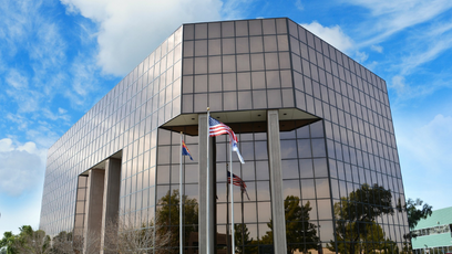 Exterior image of the Maricopa County Community College District office building 01/28/2020