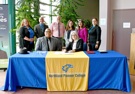 MCCCD and NPC leadership at signing event