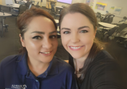 Image of two female MCCCD employees 